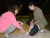 Tatevik Iskandaryan and Meline Ter-Oganesian setting up a swing for their sculture project. Tatevik Iskandaryan and Meline Ter-Oganesian setting up a swing for their sculture project.